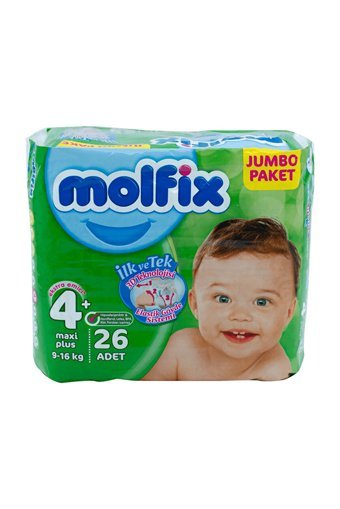 Molfix 3D Maxi Plus 4 + Numara Cırtlı Bebek Bezi 26 Adet