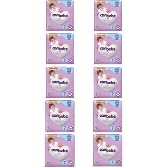 Canbebe 7 Numara Bantlı Bebek Bezi 160 Adet