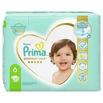 Prima Premium Care 6 Numara Göbek Oyuntulu Cırtlı Bebek Bezi 21 Adet