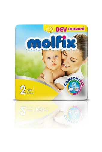 Molfix mini 2 Numara Göbek Oyuntulu Cırtlı Bebek Bezi 90 Adet