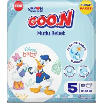 Goon Mutlu Bebek Junior 5 Numara Cırtlı Bebek Bezi 300 Adet