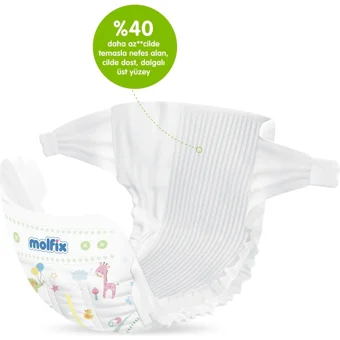 Molfix Pure & Soft 3 Numara Cırtlı Bebek Bezi 4x98 Adet