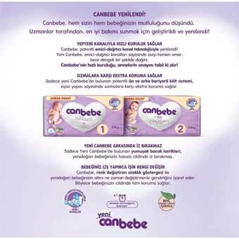 Canbebe Maxi Plus 4 Numara Bantlı Bebek Bezi 250 Adet
