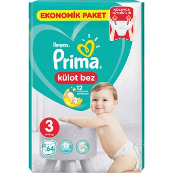 Prima Ekonomik Paket 3 Numara Külot Bebek Bezi