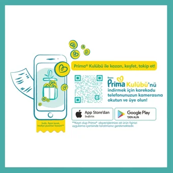 Prima Aktif Bebek 7 Numara Cırtlı Bebek Bezi 88 Adet