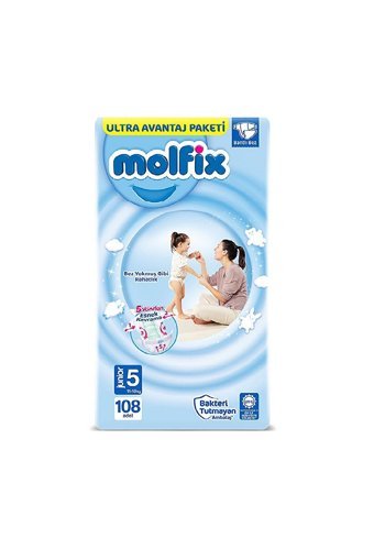 Molfix Junior 5 Numara Cırtlı Bebek Bezi 108 Adet