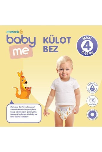 Baby&Me Maxi 4 Numara Külot Bebek Bezi 50 Adet