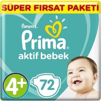 Prima Aktif Bebek 4 Numara Cırtlı Bebek Bezi 144 Adet