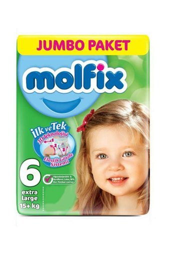 Molfix 3D Extra Large 6 Numara Cırtlı Bebek Bezi 20 Adet