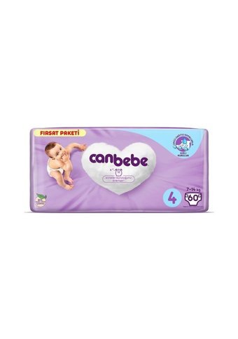 Canbebe Maxi Fırsat Paketi 4 Numara Bantlı Bebek Bezi 4x60 Adet