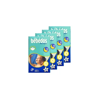 Bebedos Maxi 4 Numara Cırtlı Bebek Bezi 4x44 Adet