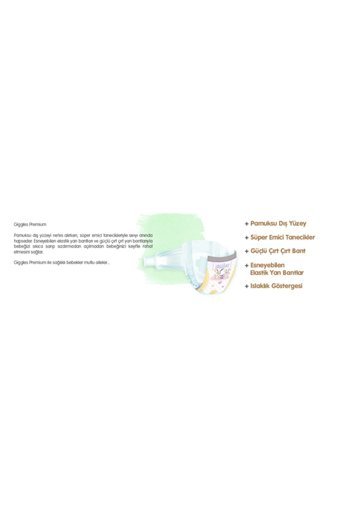 Giggles Premium Junior Plus 6 Numara Cırtlı Bebek Bezi 96 Adet