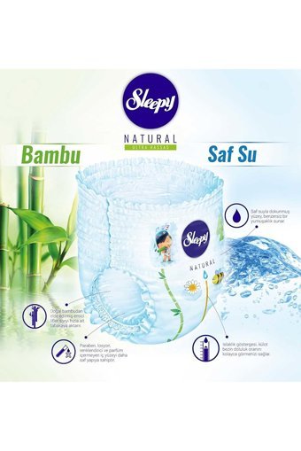 Sleepy Natural Ultra Hassas 6 Numara Organik Külot Bebek Bezi 60 Adet