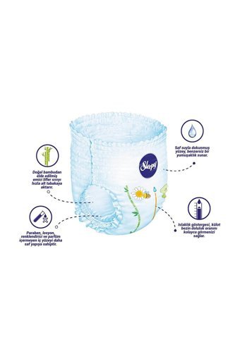 Sleepy Natural Ultra Hassas 3 Numara Organik Külot Bebek Bezi 204 Adet