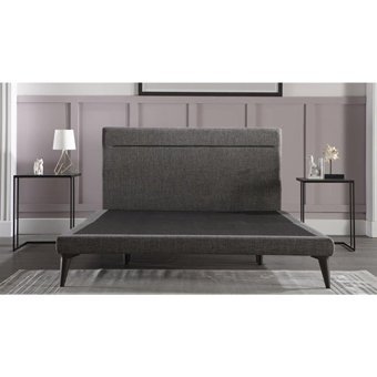 Bellona Flexy 140 x 190 cm Başlıklı Çift Kişilik Baza Seti Gri