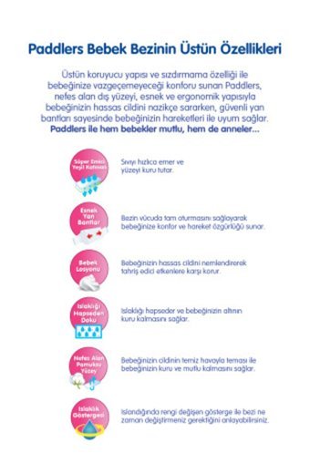 Paddlers Maxi 4 Numara Organik Cırtlı Bebek Bezi 36 Adet