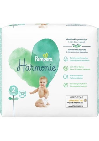 Prima Harmonie Mini 2 Numara Organik Cırtlı Bebek Bezi 4x24 Adet