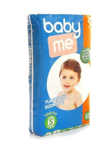 Baby&Me Aloe Vera Junior 5 Numara Cırtlı Bebek Bezi 50 Adet