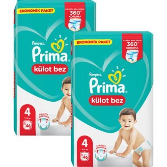 Prima Süper Fırsat Paketi 4 Numara Külot Bebek Bezi