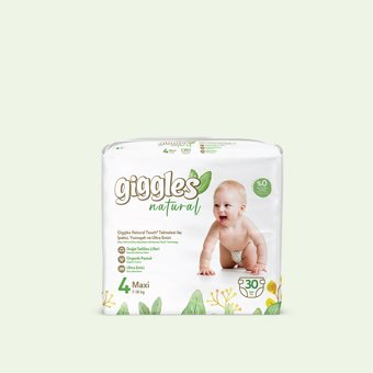 Giggles Natural Maxi 4 Numara Cırtlı Bebek Bezi 30 Adet