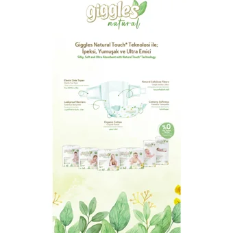 Giggles Natural Maxi 4 Numara Cırtlı Bebek Bezi 30 Adet