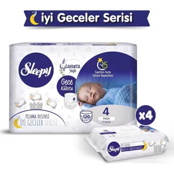 Sleepy Gece Külotu 6 Numara Organik Külot Bebek Bezi 120 Adet