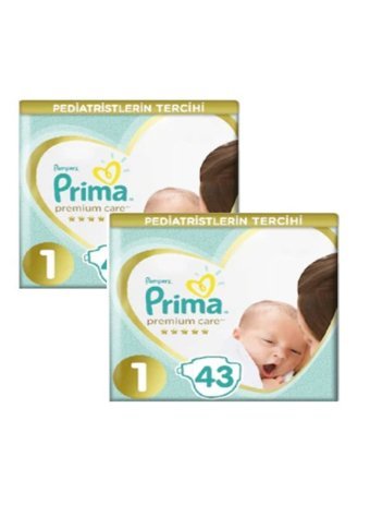 Prima Premium Care Yenidoğan 1 Numara Cırtlı Bebek Bezi 86 Adet