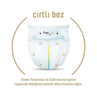 Sleepy Pure Baby 5 Numara Organik Cırtlı Bebek Bezi 40 Adet