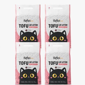 Reflex Tofu Bebek Pudrası Kokulu Kedi Kumu 4 x 7 Lt