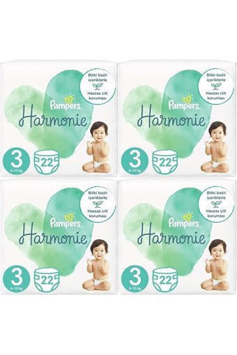 Prima Harmonie 3 Numara Cırtlı Bebek Bezi 4x22 Adet