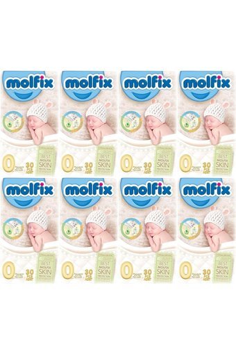 Molfix Prematüre 0 Numara Göbek Oyuntulu Cırtlı Bebek Bezi 240 Adet