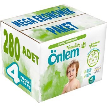 Önlem Botanika Maxi 4 Numara Organik Cırtlı Bebek Bezi 280 Adet