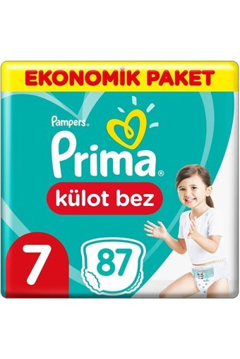 Prima Ekonomik 7 Numara Külot Bebek Bezi 87 Adet