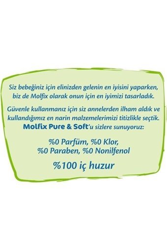 Molfix Pure & Soft 2 Numara Cırtlı Bebek Bezi 124 Adet