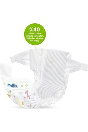 Molfix Pure & Soft 2 Numara Cırtlı Bebek Bezi 124 Adet