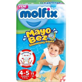 Molfix Swimming Pants 4-5 Numara Mayo Bebek Bezi 44 Adet