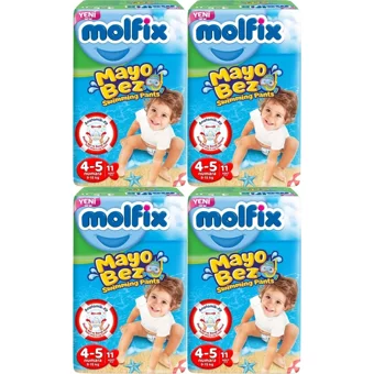 Molfix Swimming Pants 4-5 Numara Mayo Bebek Bezi 44 Adet