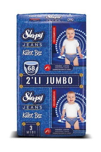 Sleepy Midi 3 Numara Külot Bebek Bezi 68 Adet