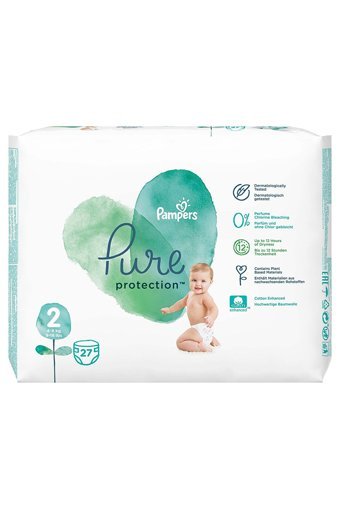 Pampers Pure Protection 2 Numara Cırtlı Bebek Bezi 27 Adet