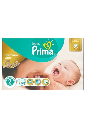Prima Premium Care 2 Numara Cırtlı Bebek Bezi 120 Adet