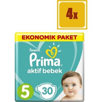 Prima Aktif Bebek 5 Numara Cırtlı Bebek Bezi 120 Adet