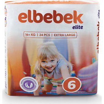 Elbebek Elite Ekonomik Paket 6 Numara Cırtlı Bebek Bezi 24 Adet