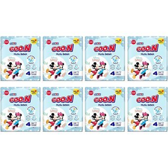 Goon Mutlu Bebek 4 Numara Bantlı Bebek Bezi 8x32 Adet