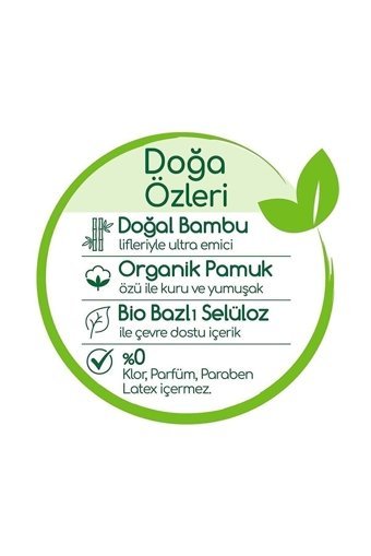 Bebem Natural Doğa Özleri 3 Numara Organik Cırtlı Bebek Bezi 68 Adet