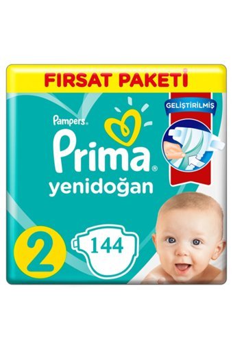 Prima Mini 2 Numara Cırtlı Bebek Bezi 144 Adet