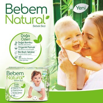 Bebem Natural Doğa Özleri 3 Numara Organik Cırtlı Bebek Bezi 34 Adet
