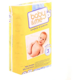Baby&Me Midi 3 Numara Cırtlı Bebek Bezi 50 Adet