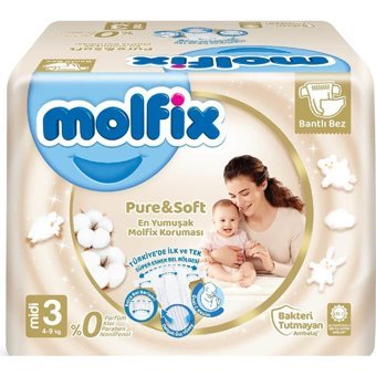 Molfix Pure & Soft 3 Numara Cırtlı Bebek Bezi 4x64 Adet