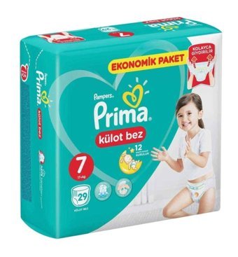 Prima Ekonomik Paket 7 Numara Külot Bebek Bezi 29 Adet