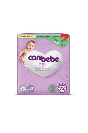 Canbebe Mini 2 Numara Bantlı Bebek Bezi 576 Adet